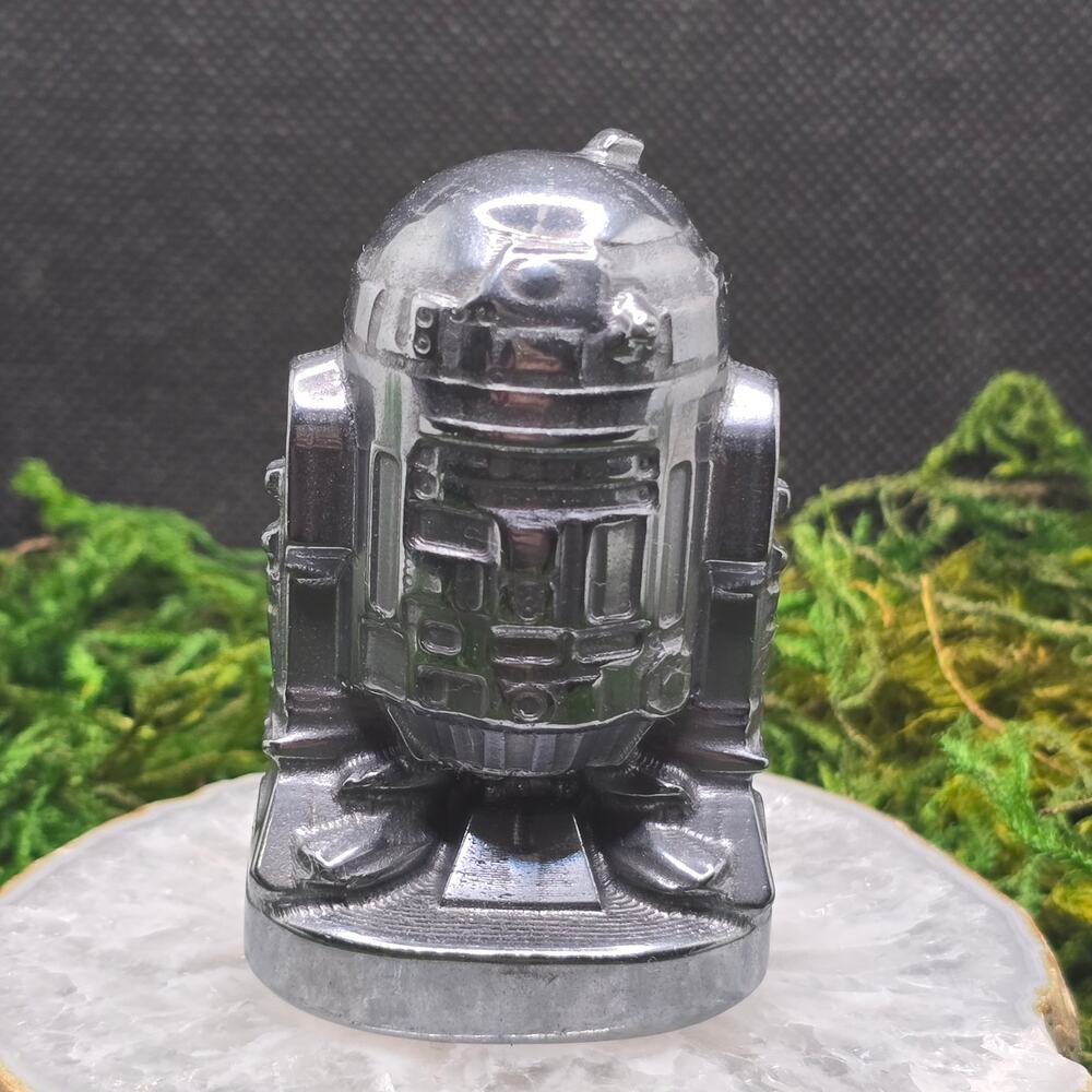Terahertz R2-D2 2.75" Crystal Carving Star Wars Robot Figurine Metallic Decor
